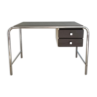 Modernist office 1970 chrome metal and skai