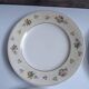 Set of 6 flat plates Salins model Simone beige with flowers.