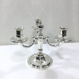 Pair of silver bronze candelabras