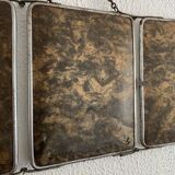 Miroir triptyque de barbier en verre biseauté, 1930