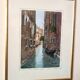 Watercolor depicting a glimpse of a canal in Venice or Chioggia signed