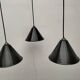 Enameled sheet metal pendant lights