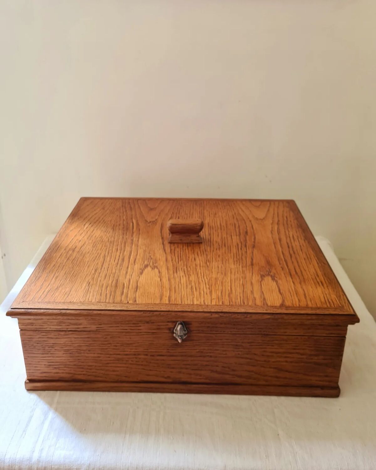 Old oak sewing box
