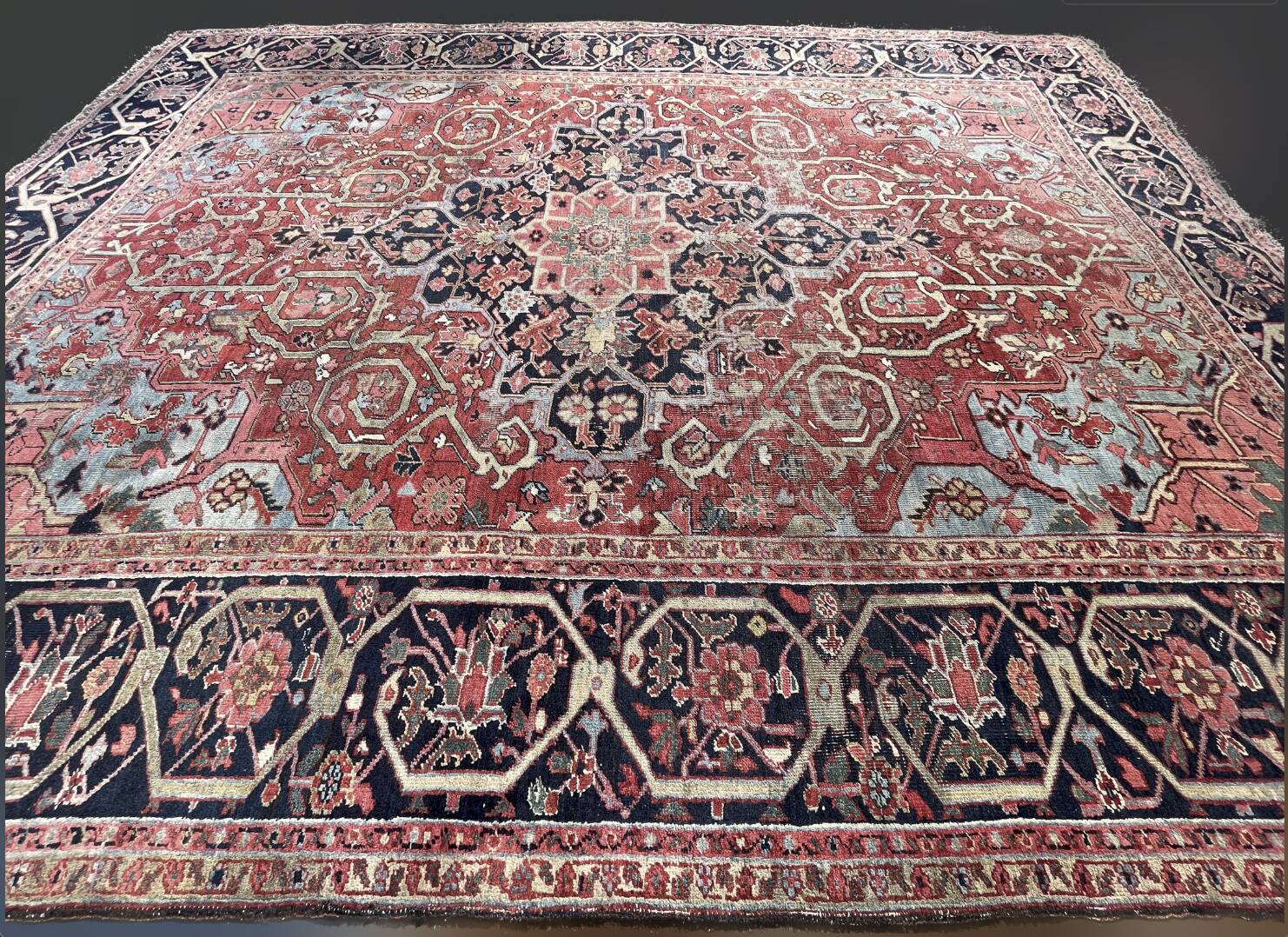 Antique Heriz Persian Rug Circa 1900/1910