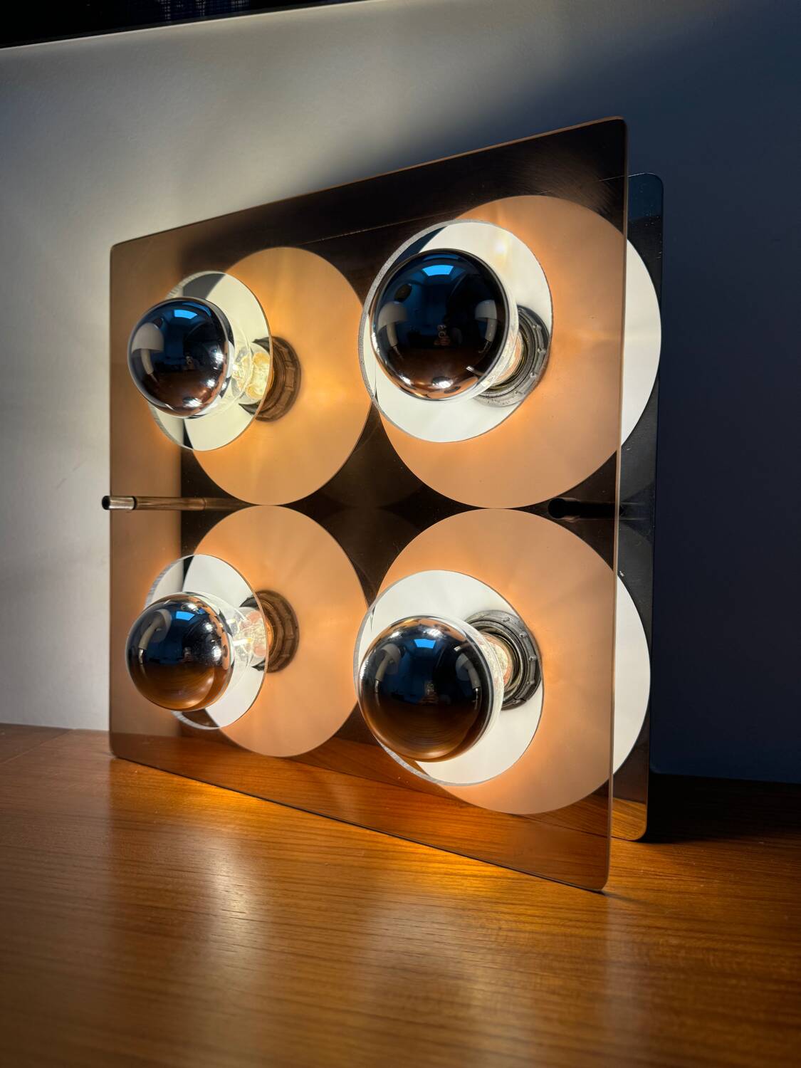 Applique Vintage 4 Feux Jocelyne Trocmé Oxar Modèle Disco