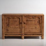 Haut buffet ancien en bois de pin (vers 1920)