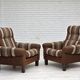 Danish club chair from the 1970s, original wool upholstery, original condition.