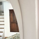 Dismantled Space Age XXL wall mirror in lacquered wood. France, 1970s.