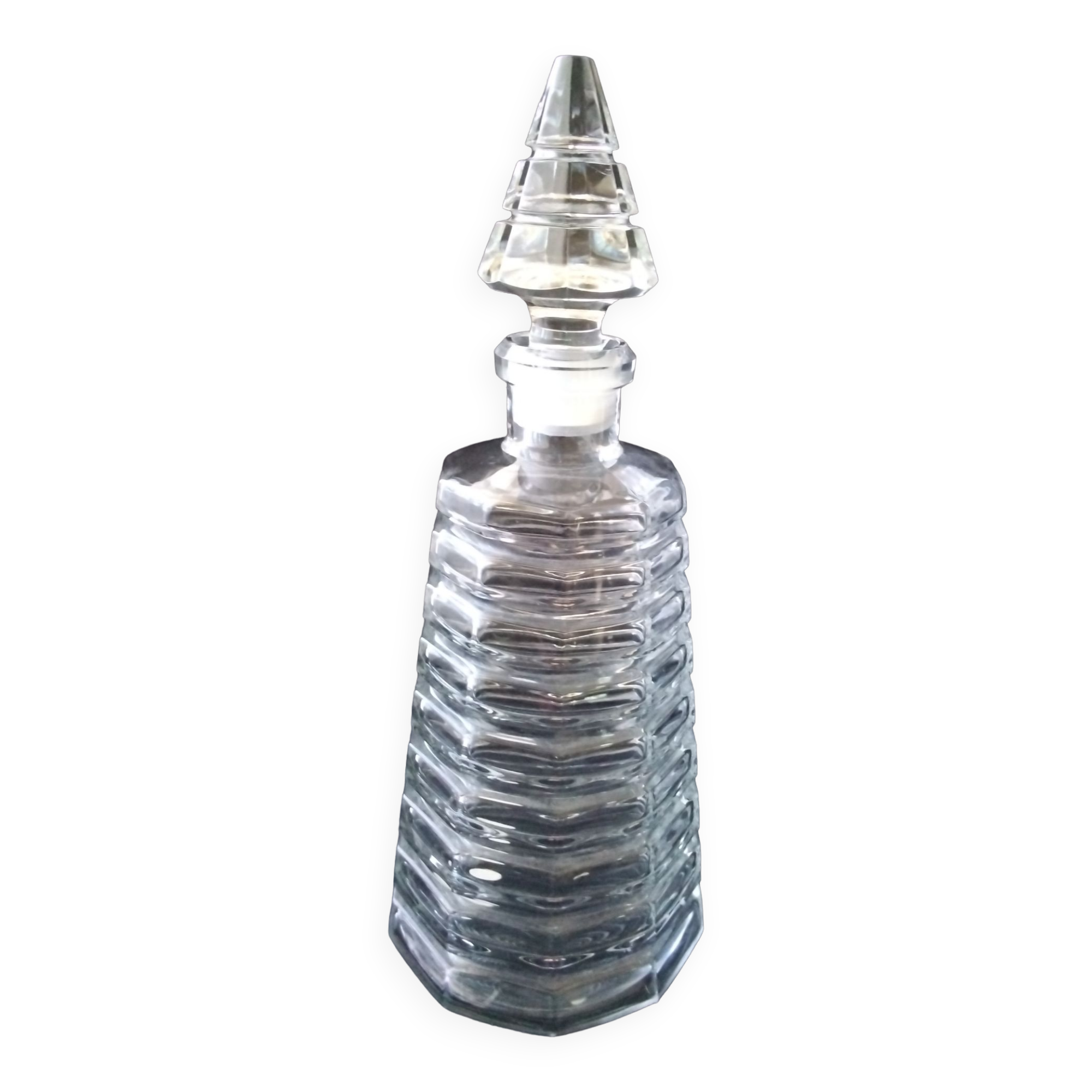 Glass perfume or eau de toilette bottle