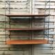 String shelf wood and metal 60s Sweden