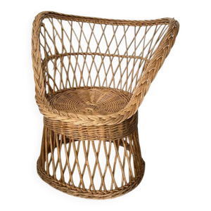 Fauteuil Paon en osier