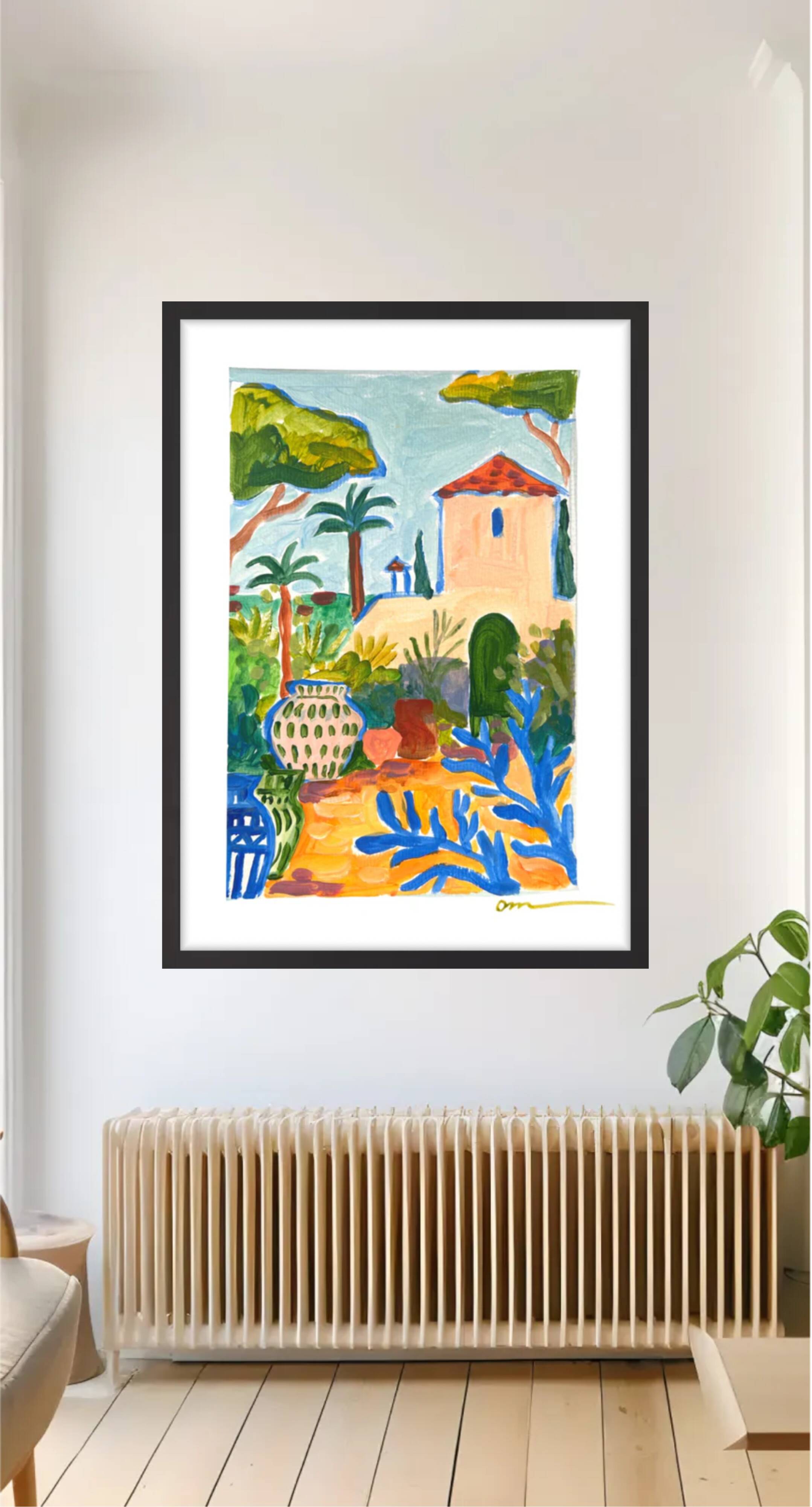 Original Acrylic Painting on paper - South Garden