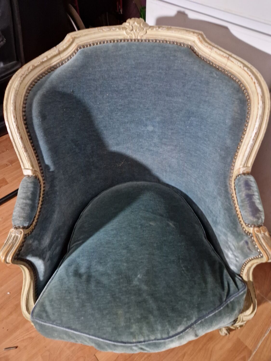 Armchairs bergère cabriolet style louis xv