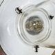 Lampe à suspension industrielle allemande en émail noir avec couvercle en verre, années 1930
