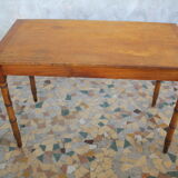 Pitch pine desk false bamboo Napoleon III
