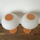 Pair of two Italian orange mushroom lamps from the 70s