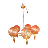 lustre à 5 bras de lumière époque années 70