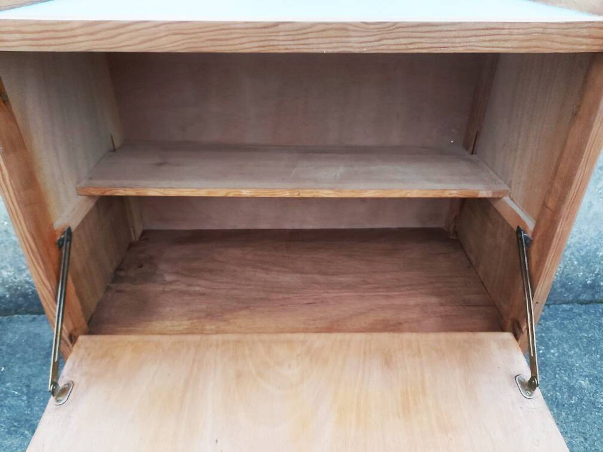 Secretary desk, drawers, vintage, revamped, 1960s