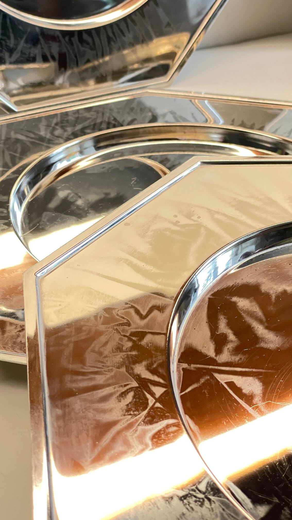 6 Vintage Silver-Plated Metal Plates and Dishes