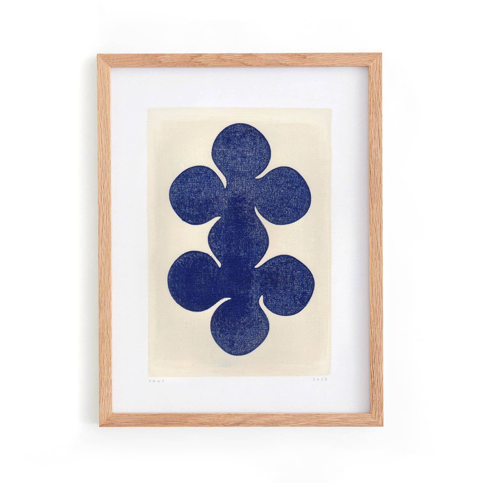 Original painting - LIV - 30x40cm - midnight blue - signed Eawy