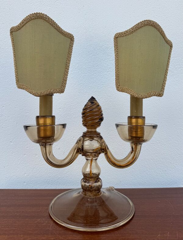 Candélabre verre Murano Vittorio Zecchin ancien