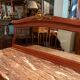 Desserte buffet with mirror background credenza and Louis XVI style marble top