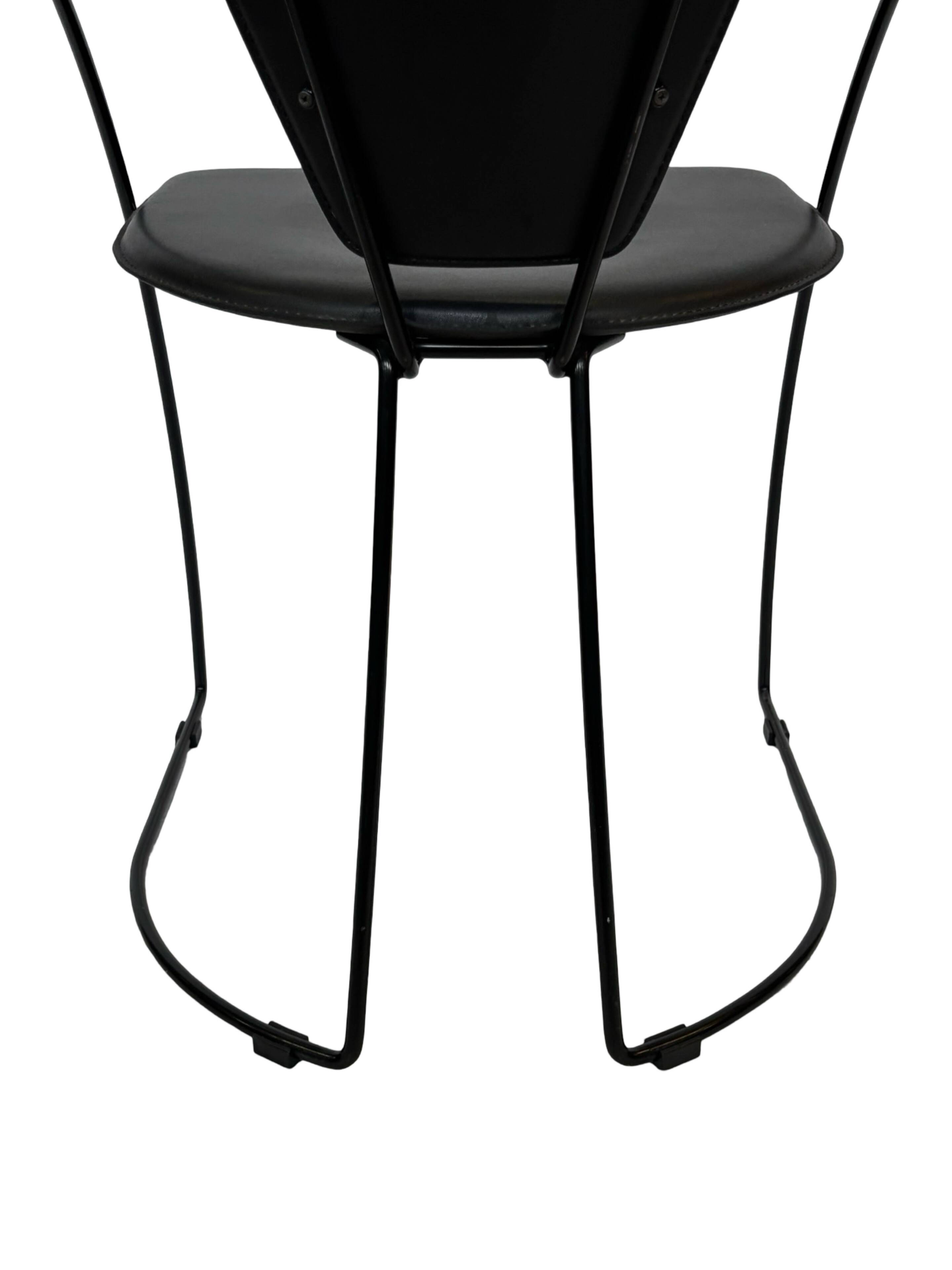 Ensemble de quatre chaises de salle à manger vintage Arrben Linda, design des années 1980