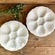 2 Apilco France porcelain oyster plates