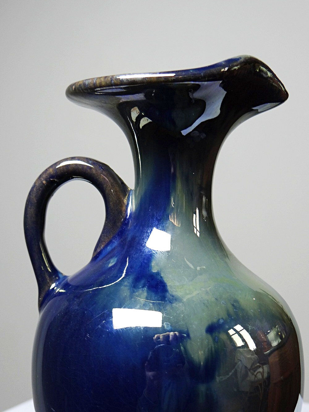 Small jug/pitcher/soliflore from Rambervillers, antique stoneware.