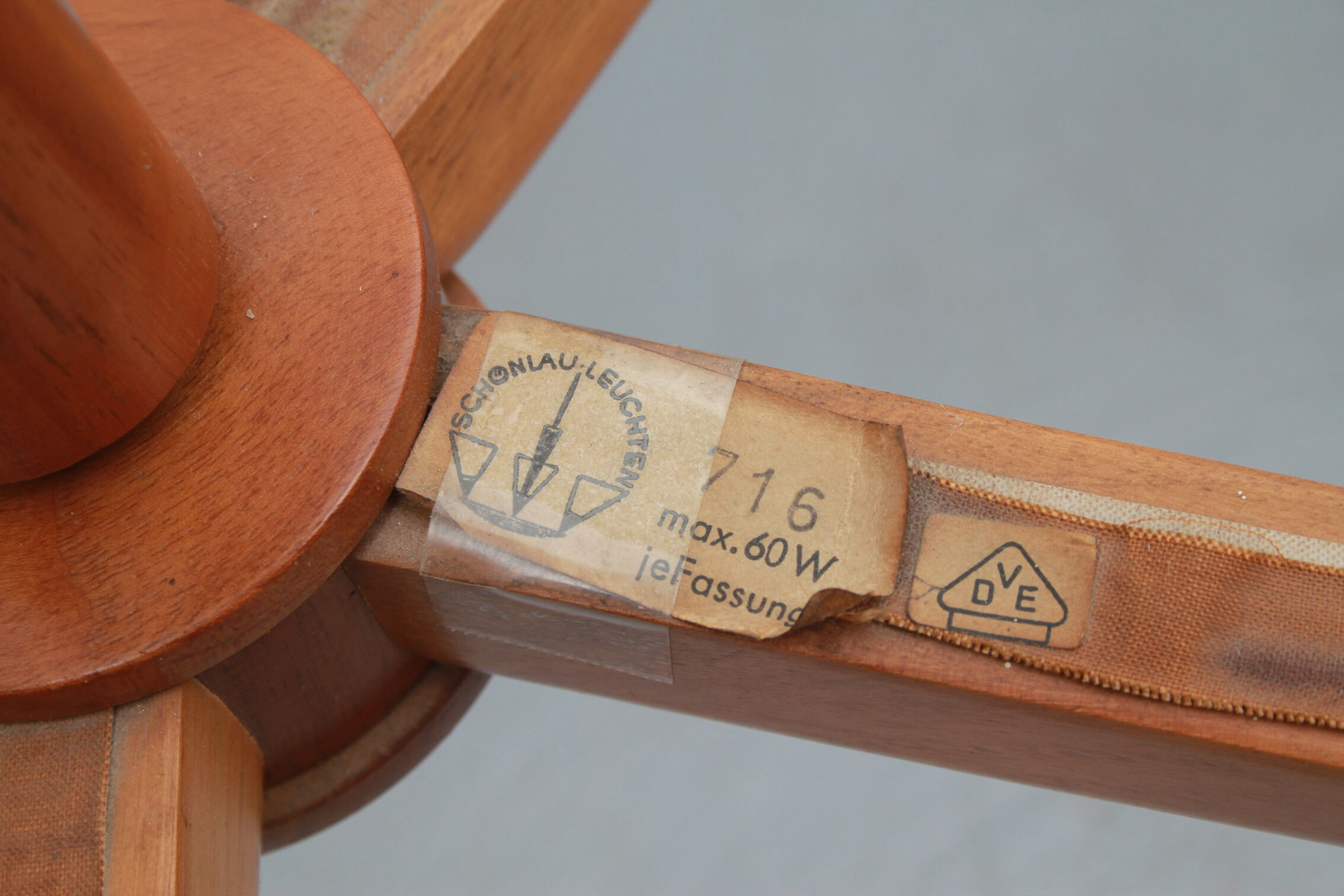 1960s ceiling light walnut opaline glass