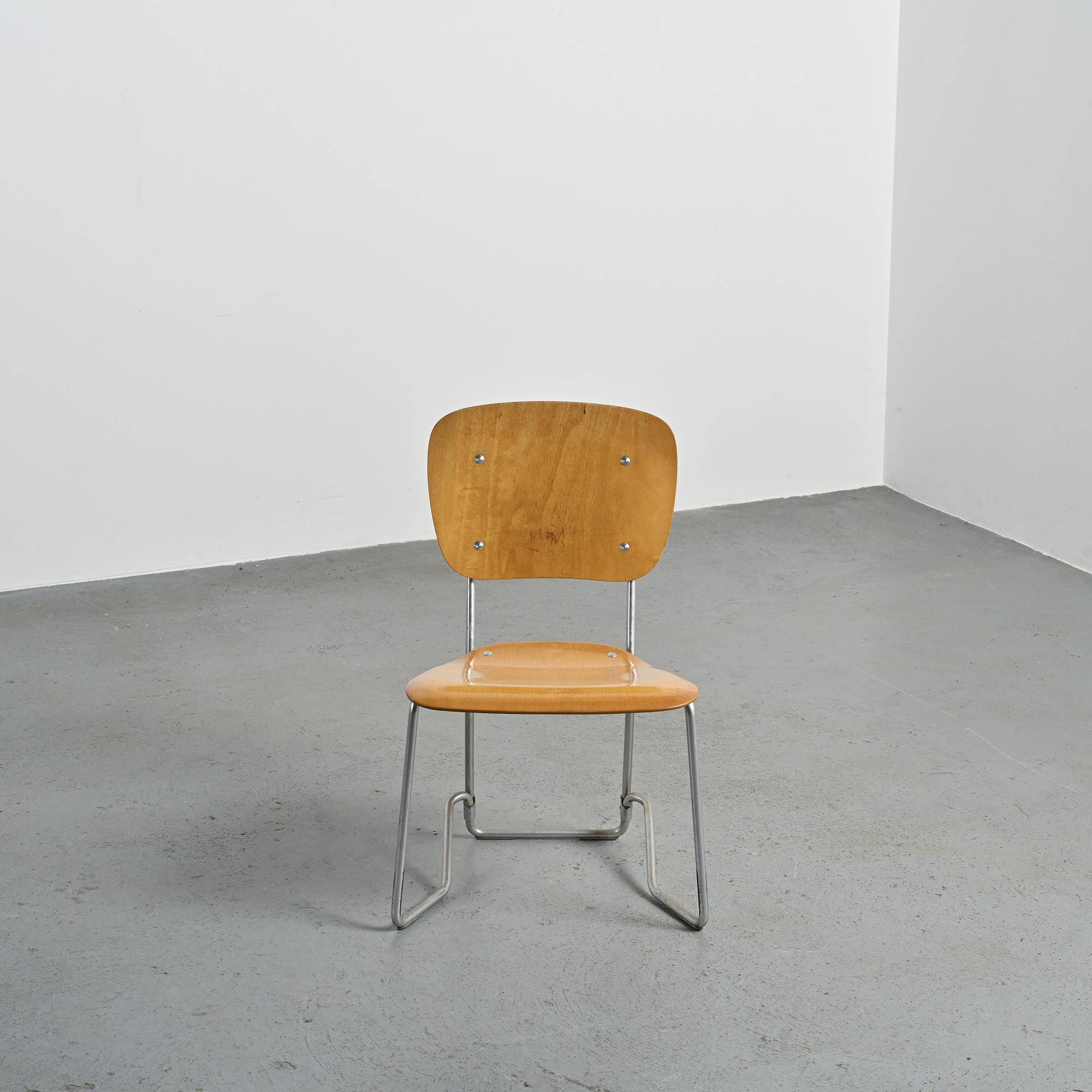 Set of 6 Alu-Flex chairs by Armin Wirth, circa 1965.