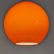Orange opaline ball pendant, France circa 1970.