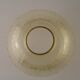 Set of 2 Vintage French Amber Ribbed Effect Glass Shades with Frilled Edge 5595