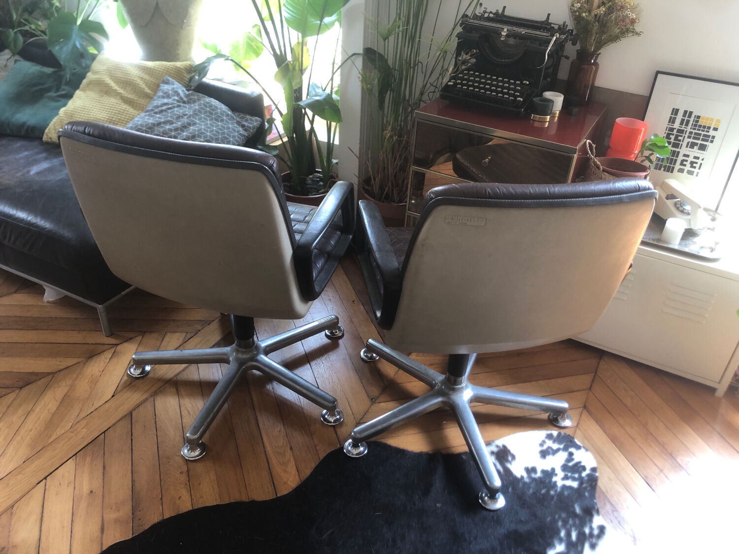 Eurosit leather chair (year 70/80)