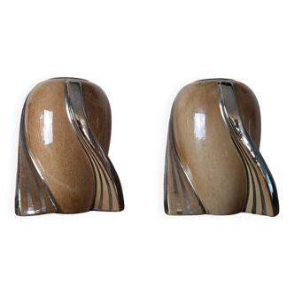 Paire de vases en céramique vintages