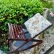 Folding footrest with vintage embroidery