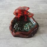 Old Ceramic Fish Ashtray from Vallauris