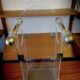 Umbrella stand in brass and clear lucite / plexiglass, 1960s