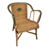Vintage wicker armchair