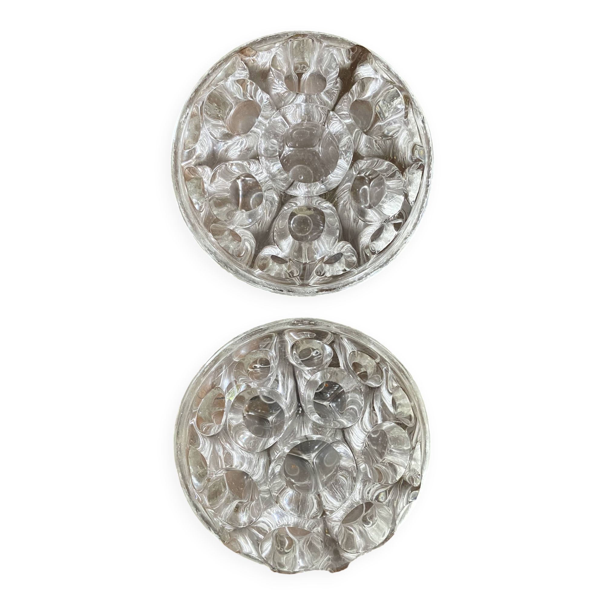 Molded glass flower picks