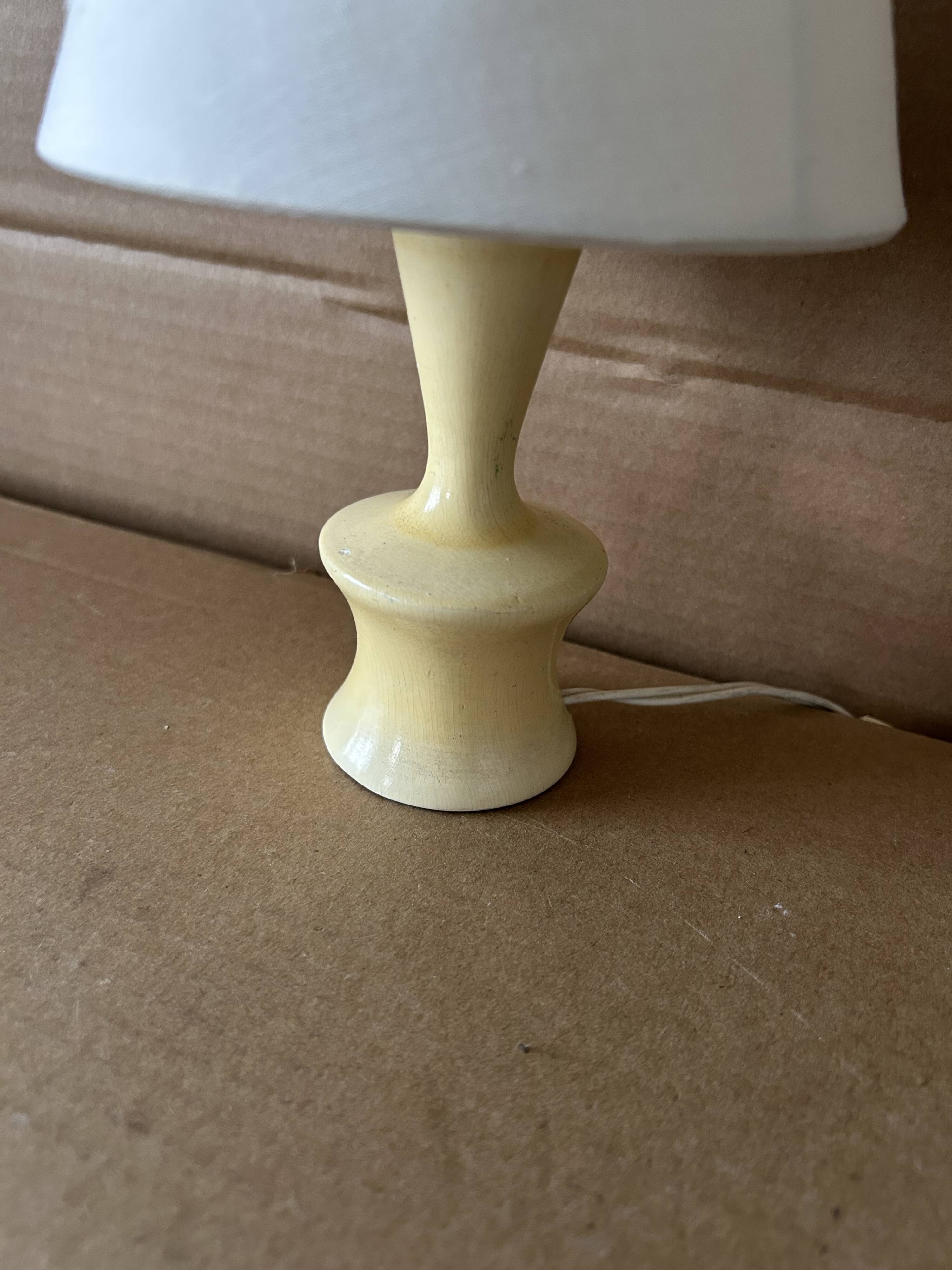 Small antique wooden lamp