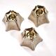 Set of 3 DESIGN BMF modular candle holders in silver metal 1970