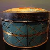 Lithographed sheet metal box " éts au planteur de caiffa " decorations children beach sea boats