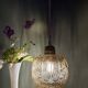 Vintage amber glass tulip pendant light