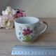 Old ceramic flower cup, vintage bohemian field flowers