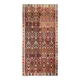 Tapis Kilim couleur terre cuite 212x438Cm, tapis en laine tissé à la main, tapis Oushak