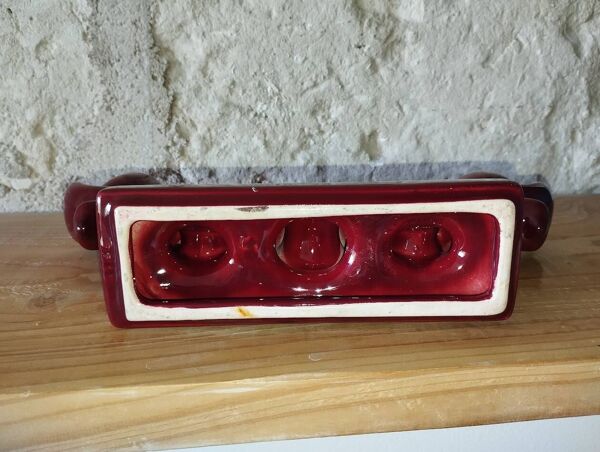 Bougeoir en céramique barbotine