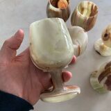 Vintage Onyx Glass Lot Circa 1970