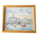 Painting Le Croisic the quay of the aiguille Roland Chetelat 89