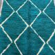Majorelle blue Moroccan Berber rug with diamonds – 157 × 244 cm